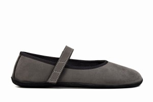 Ahinsa Ananda Nubuk Barfuß Ballerinas Damen Grau | FCA3016ZJ