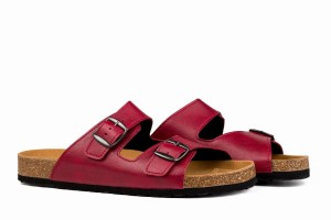 Ahinsa Barfuß Sandalen Damen Bordeaux | YRT16100SN