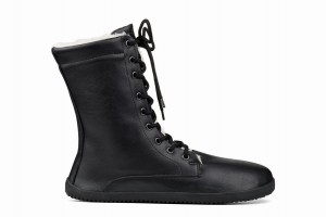 Ahinsa Jaya Barfuß Winterstiefel Damen Schwarz | FGY595CS