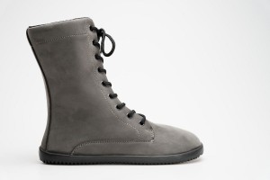 Ahinsa Jaya Nubuk Barfuß Winterstiefel Damen Grau | GIG10049YX