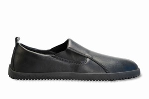 Ahinsa Vegan Leder Barfuß Slip-on-sneakers Herren Schwarz | QHZ589PN