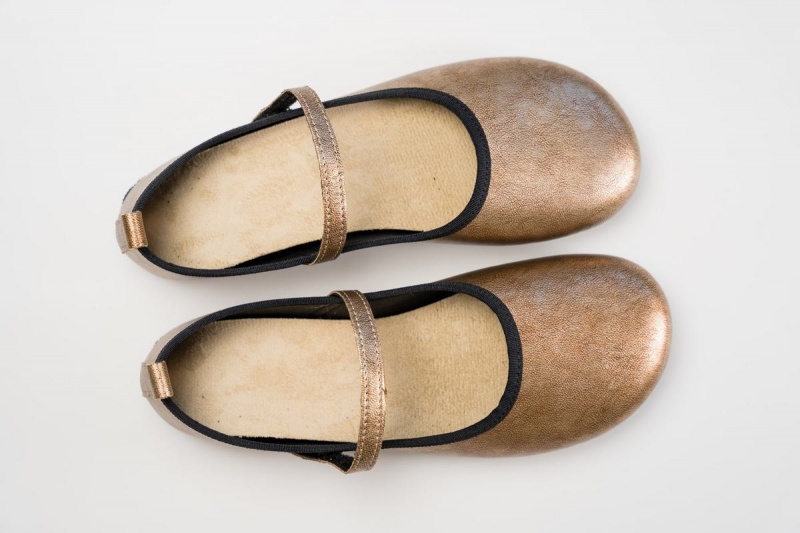 Ahinsa Ananda Barfuß Ballerinas Damen Gold | IEQ613VX