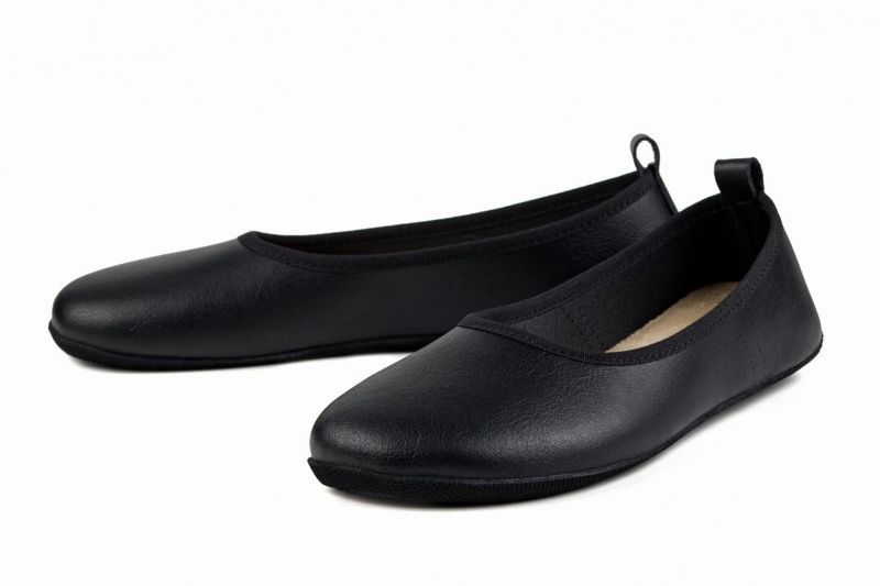 Ahinsa Ananda Narrow Barfuß Ballerinas Damen Schwarz | BJJ5621YD