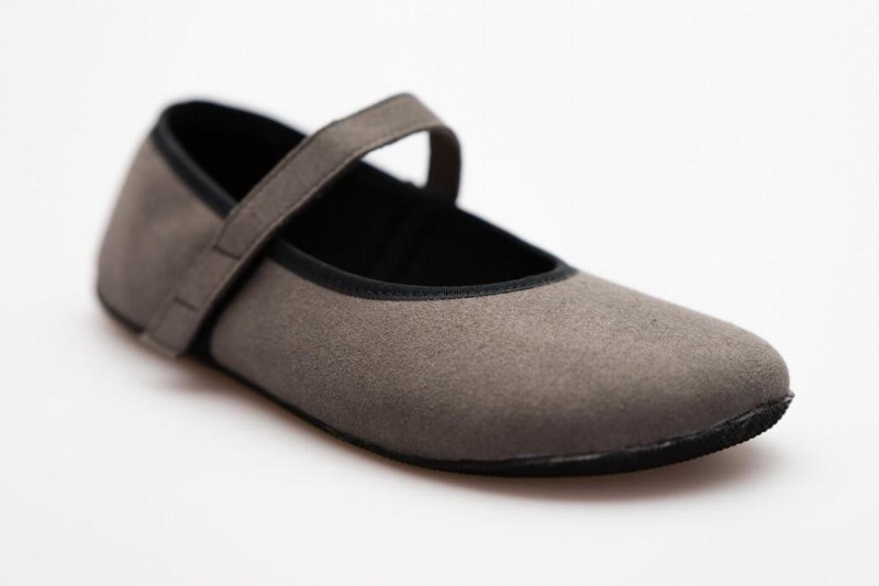 Ahinsa Ananda Wildleder Barfuß Ballerinas Damen Grau | YTK8432UE