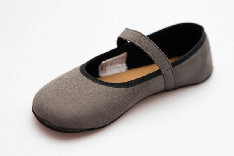 Ahinsa Ananda Wildleder Barfuß Ballerinas Damen Grau | YTK8432UE