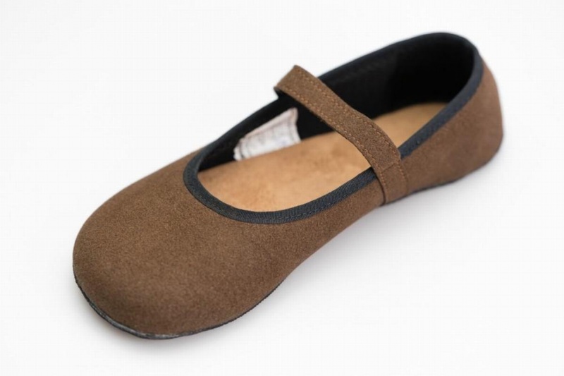 Ahinsa Ananda Wildleder Barfuß Ballerinas Damen Braun | ARB8830LP