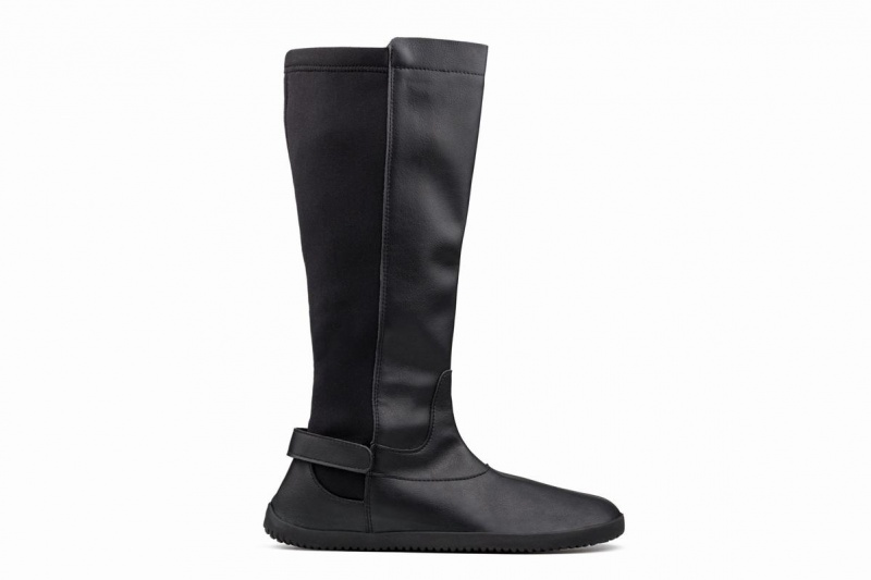 Ahinsa Barfuß Hohe Stiefel Damen Schwarz | EIU9069LU