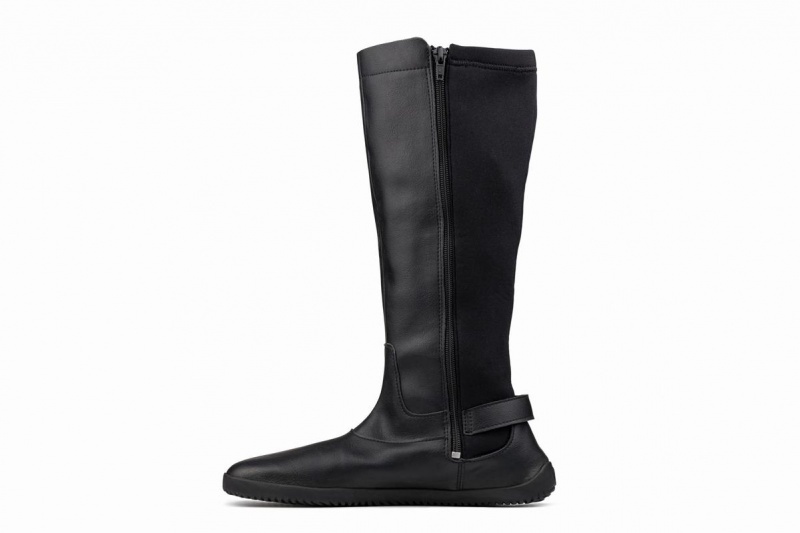 Ahinsa Barfuß Hohe Stiefel Damen Schwarz | EIU9069LU