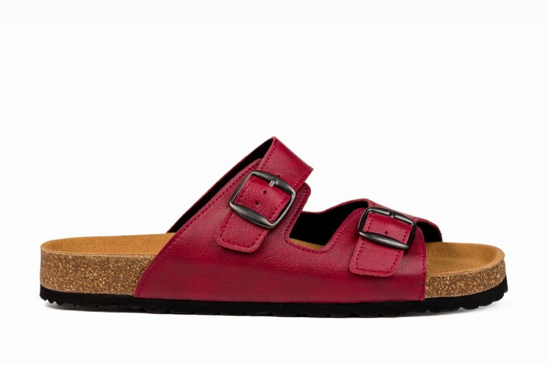 Ahinsa Barfuß Sandalen Damen Bordeaux | YRT16100SN