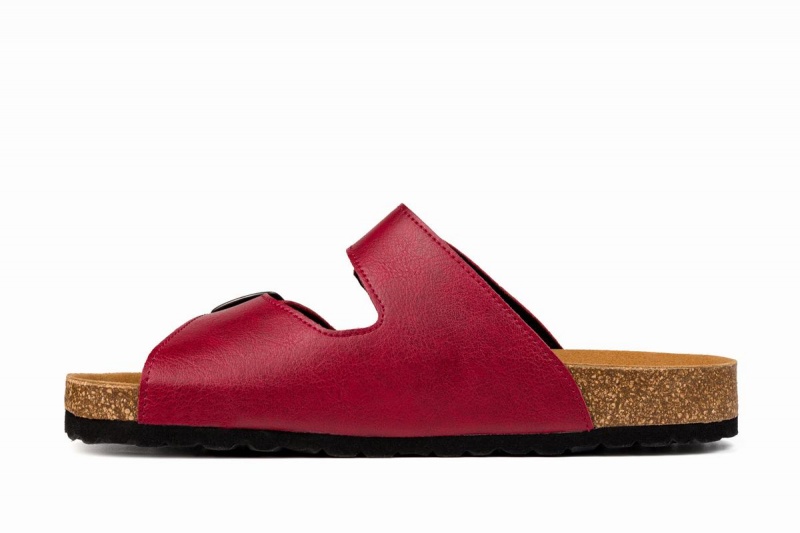 Ahinsa Barfuß Sandalen Damen Bordeaux | YRT16100SN