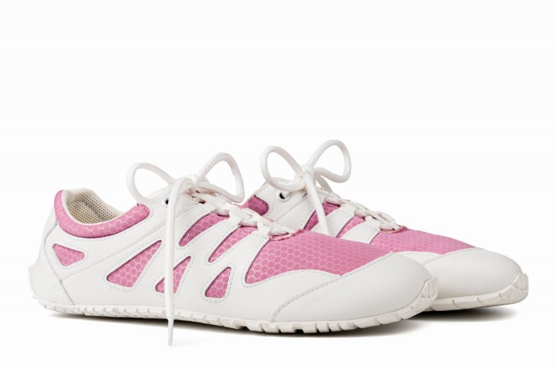 Ahinsa Chitra Run Barfuß Laufschuhe Damen Rosa Weiß | QNH7518TF