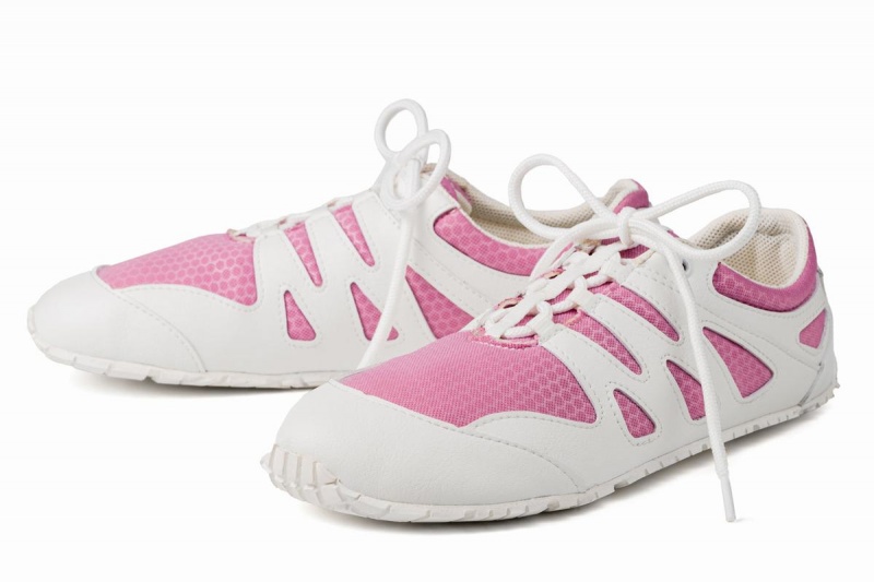 Ahinsa Chitra Run Barfuß Laufschuhe Damen Rosa Weiß | QNH7518TF