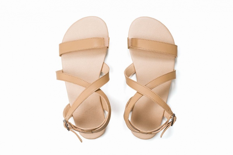 Ahinsa Hava Barfuß Sandalen Damen Beige | UAF9334MG