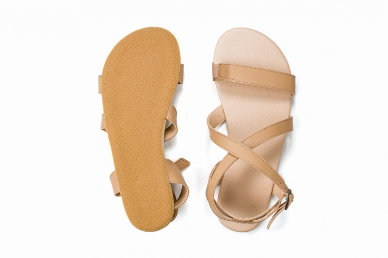 Ahinsa Hava Barfuß Sandalen Damen Beige | UAF9334MG