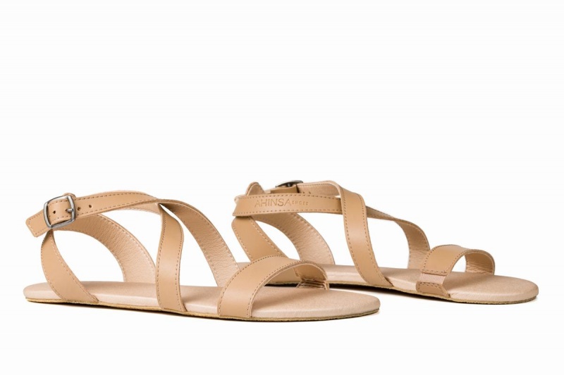 Ahinsa Hava Barfuß Sandalen Damen Beige | UAF9334MG