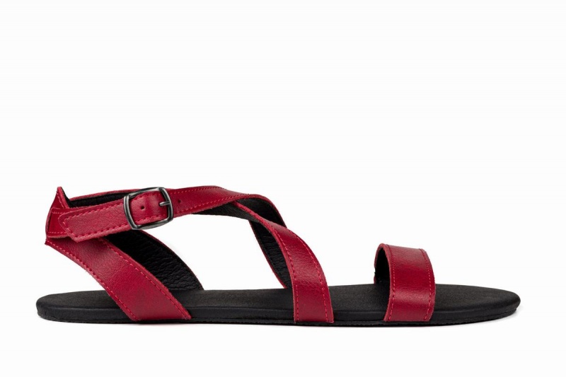 Ahinsa Hava Barfuß Sandalen Damen Bordeaux | AZH2068EF