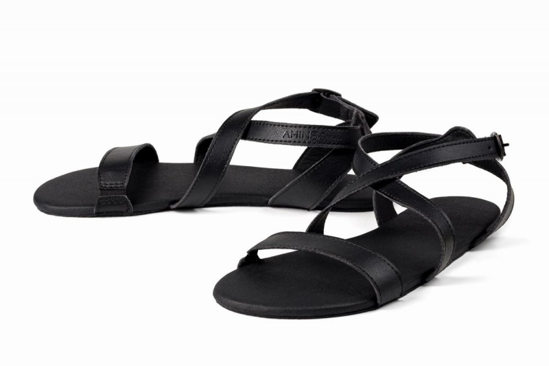 Ahinsa Hava Barfuß Sandalen Damen Schwarz | IUJ538LZ