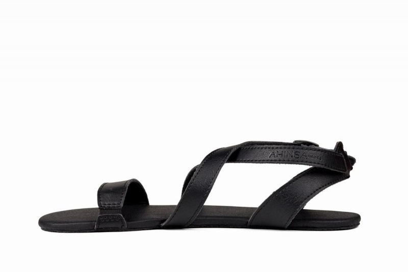 Ahinsa Hava Barfuß Sandalen Damen Schwarz | IUJ538LZ