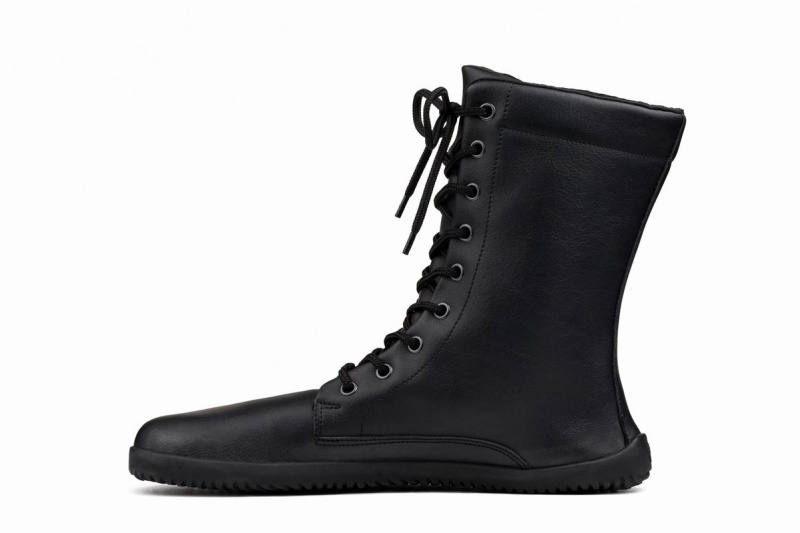 Ahinsa Jaya Barfuß Winterstiefel Damen Schwarz | DMD8786SH