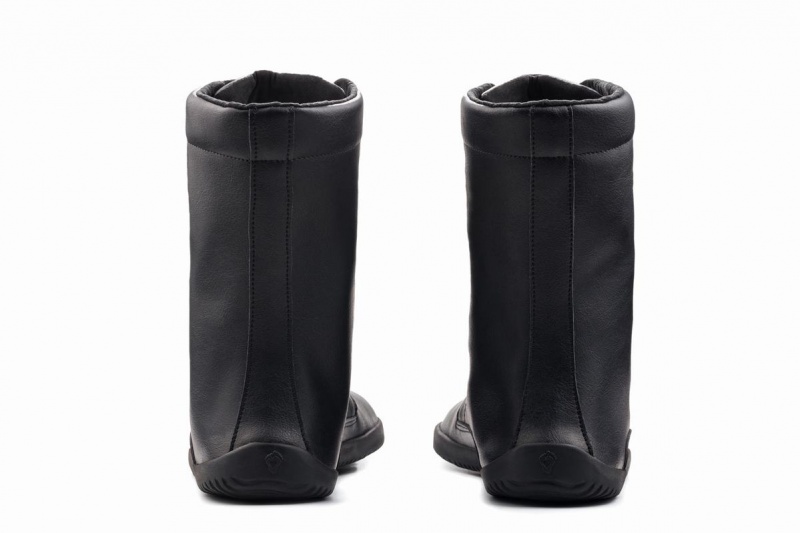 Ahinsa Jaya Barfuß Winterstiefel Damen Schwarz | DMD8786SH