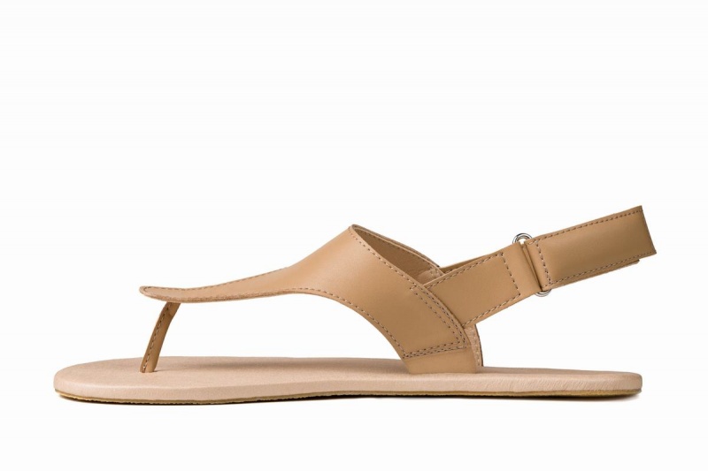 Ahinsa Simple Barfuß Sandalen Damen Beige | XEN1529VO