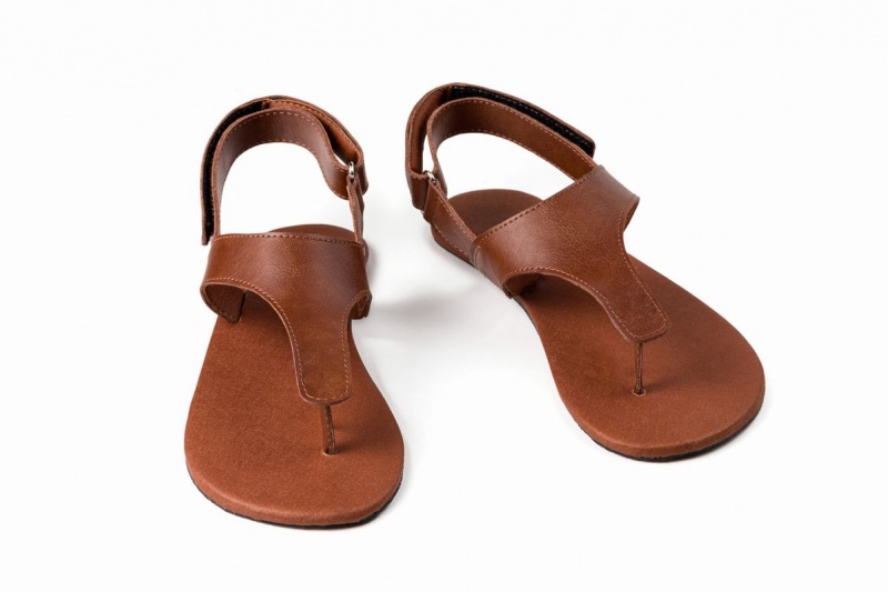 Ahinsa Simple Barfuß Sandalen Damen Braun | FWJ7520JB