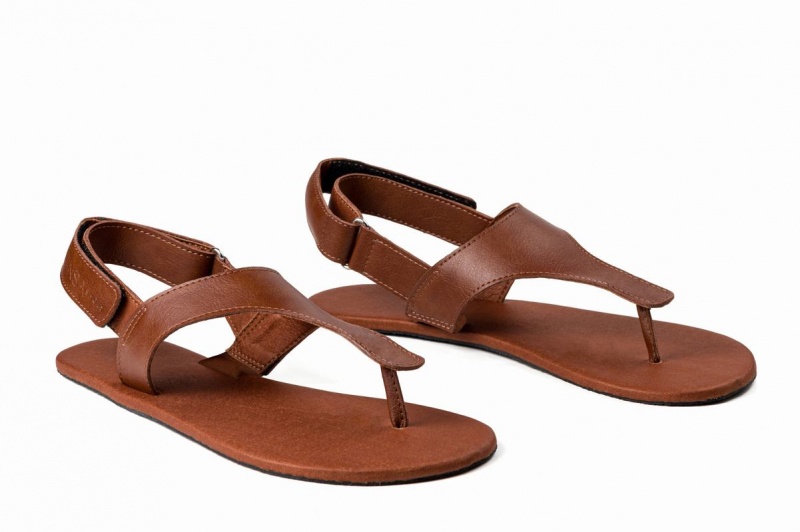 Ahinsa Simple Barfuß Sandalen Damen Braun | FWJ7520JB