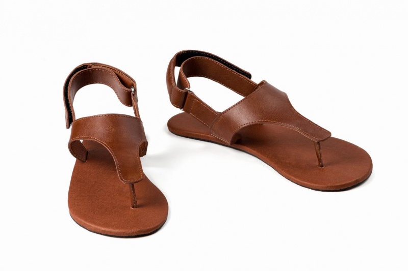 Ahinsa Simple Barfuß Sandalen Damen Braun | FWJ7520JB