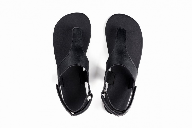 Ahinsa Simple Barfuß Sandalen Damen Schwarz | RTQ7040AB