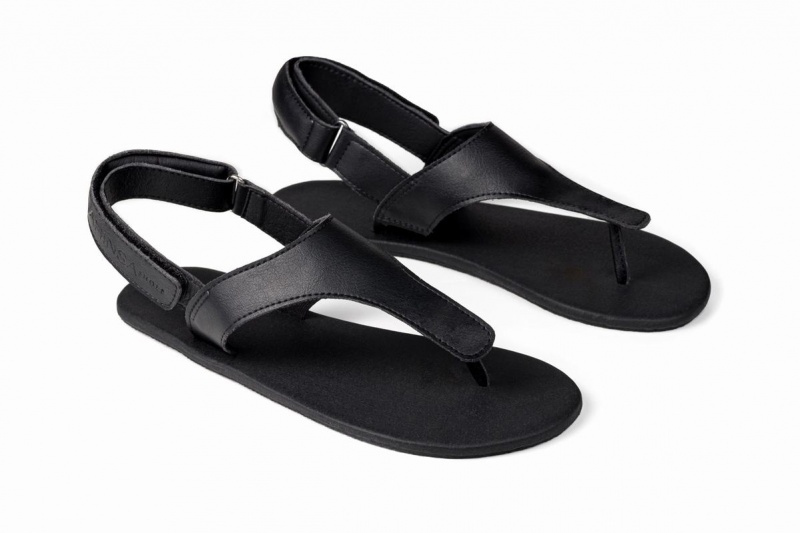 Ahinsa Simple Barfuß Sandalen Damen Schwarz | RTQ7040AB