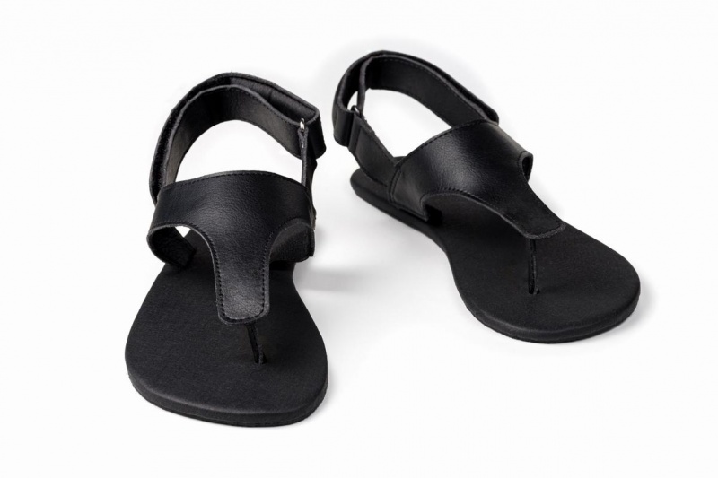 Ahinsa Simple Barfuß Sandalen Damen Schwarz | RTQ7040AB