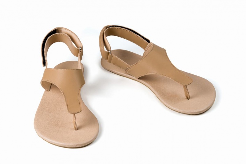 Ahinsa Simple Barfuß Sandalen Herren Beige | NUV1519JP