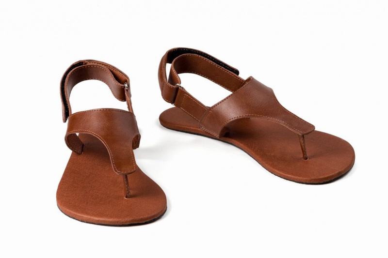 Ahinsa Simple Barfuß Sandalen Herren Braun | TSN9362CX