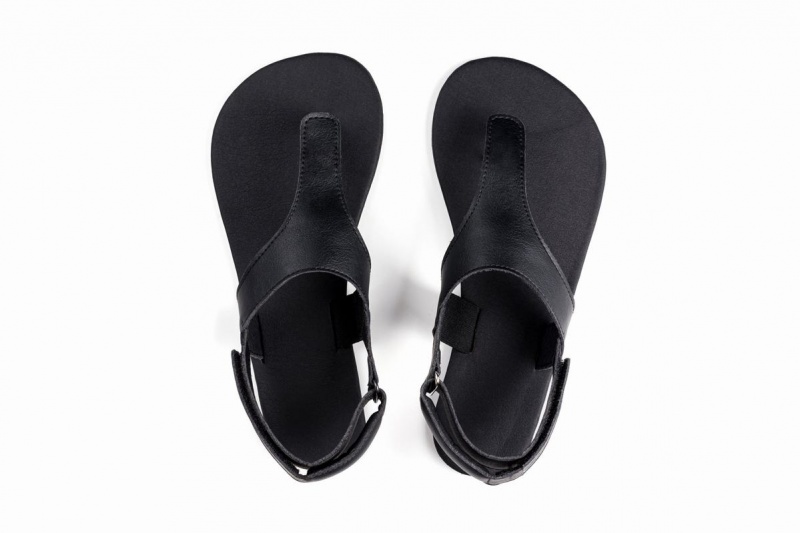 Ahinsa Simple Barfuß Sandalen Herren Schwarz | IUJ2455UX