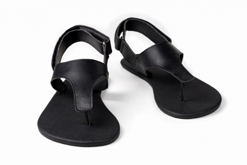 Ahinsa Simple Barfuß Sandalen Herren Schwarz | IUJ2455UX