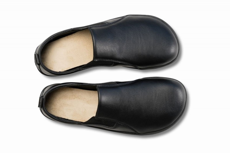 Ahinsa Vegan Leder Barfuß Slip-on-sneakers Herren Schwarz | QHZ589PN